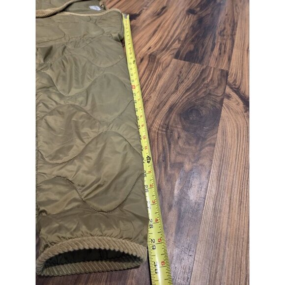 Bernie Quilted Corduroy Trim Puffer Jacket Womens Sz L/XL Acorn Sustainable - Picture 8 of 12